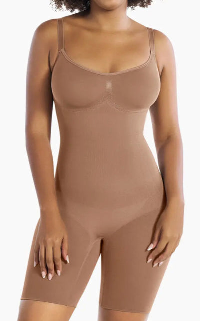 Waist Trainer Full Body Shaper Seamless Underbust Bodysuit Flat Belly Butt  Lifter Shapewear Slimming Underwear Fajas Colombianas Color: Nude, Size:  M-L